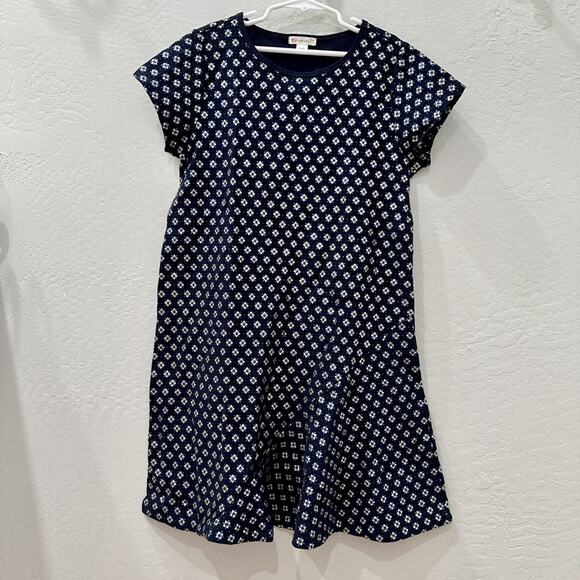 Crewcuts Navy Blue Sparkly Silver Floral Dress - Picture 1 of 7